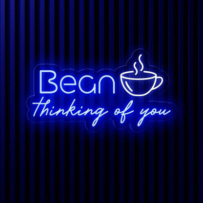 Bean Thinking Of You Coffee Cup Led Neon Sign For Cafe Home Decor | Shineneon