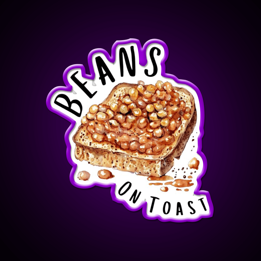 Beans On Toast Baked Beans Classic British Food Snack Food Led Neon Sign Rgb Color - Shineneon