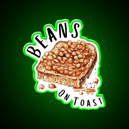 Beans On Toast Baked Beans Classic British Food Snack Food Led Neon Sign Rgb Color - Shineneon