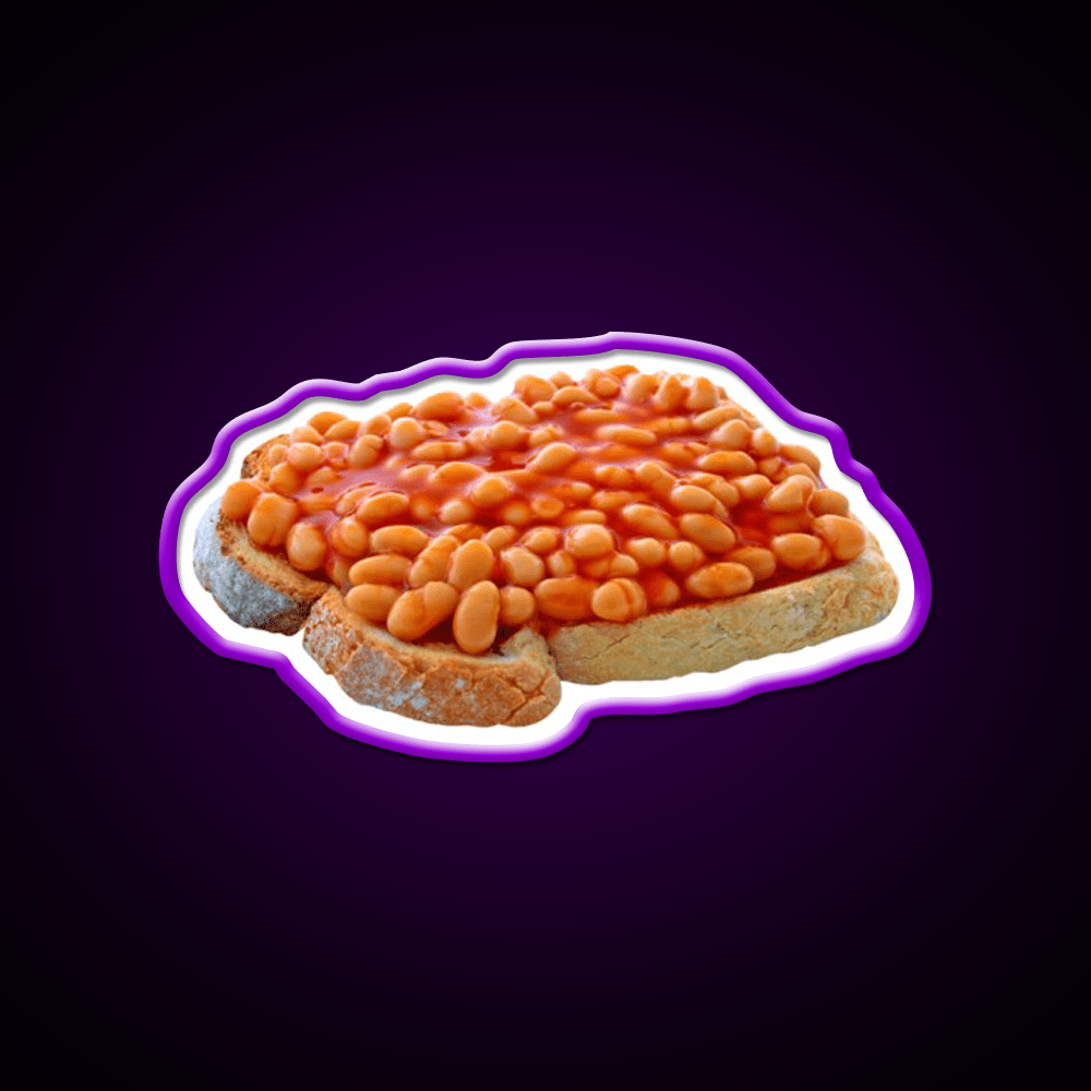 Beans On Toast Snack Food Led Neon Sign Rgb Color - Shineneon