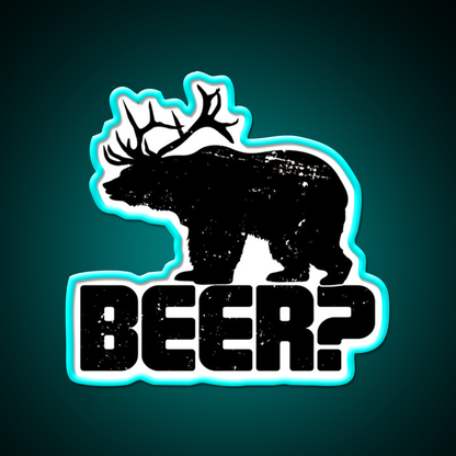 Bear Beer Bar Decor Led Neon Sign Rgb Color - Size and dimension reference
