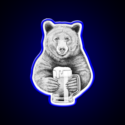 Bear Beer Bar Decor Led Neon Sign Wall Art Rgb Color - LED neon sign view 5