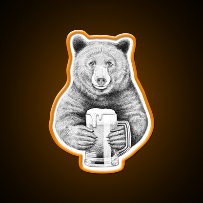 Bear Beer Bar Decor Led Neon Sign Wall Art Rgb Color - LED neon sign view 6
