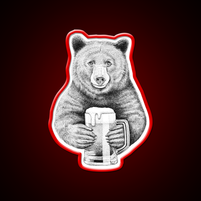 Bear Beer Bar Decor Led Neon Sign Wall Art Rgb Color - LED neon sign view 10