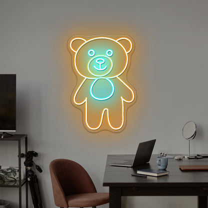 Bear Buddy Cute Led Neon Signs For Kid Bedroom