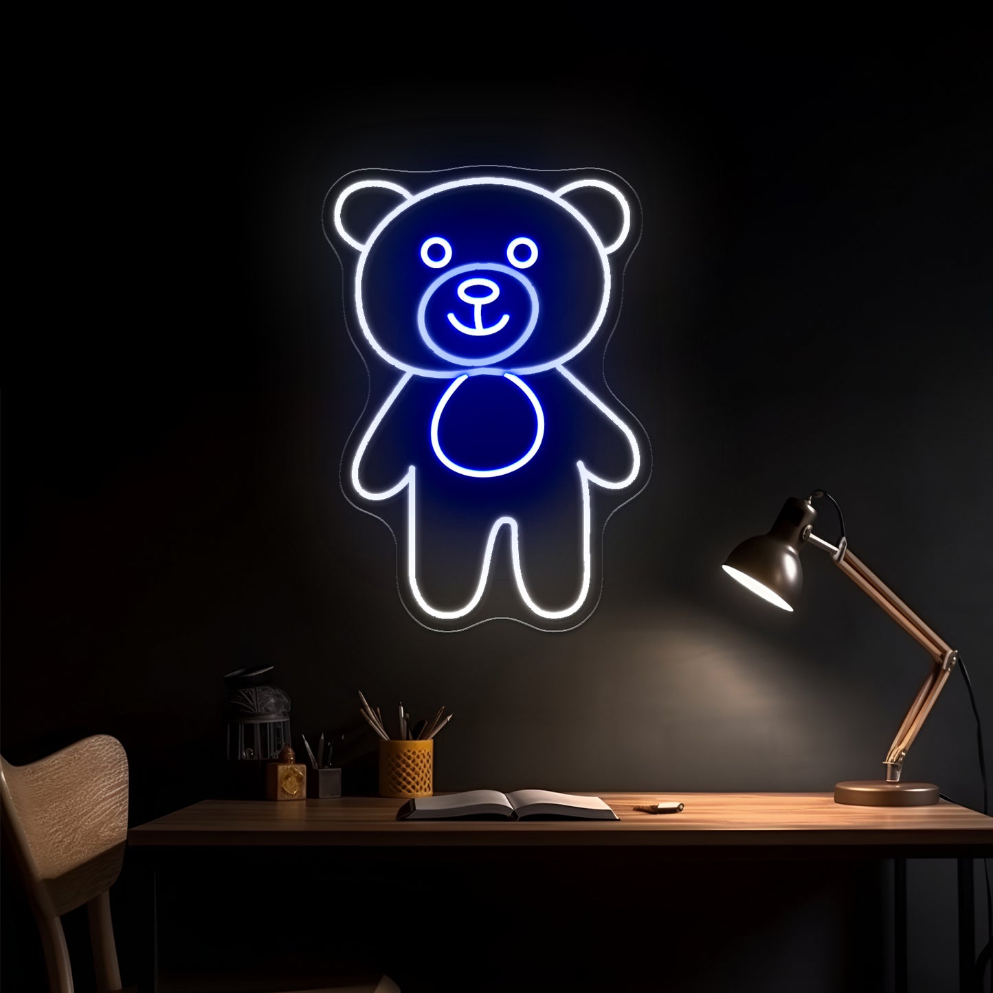 Bear Buddy Cute Led Neon Signs For Kid Bedroom