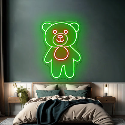 Bear Buddy Cute Led Neon Signs For Kid Bedroom