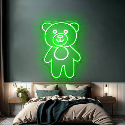 Bear Buddy Cute Led Neon Signs For Kid Bedroom