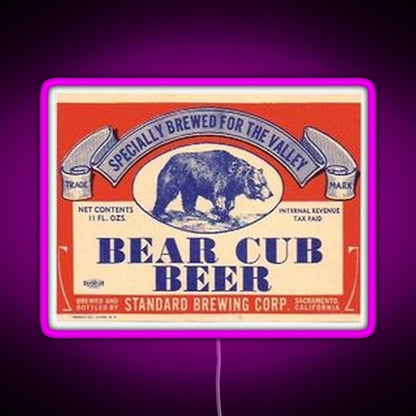 Bear Cub Beer Rgb Neon Sign - LED neon sign view 8