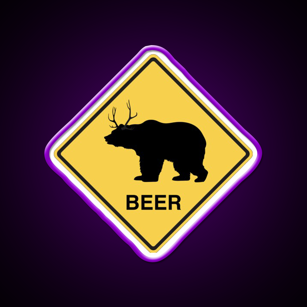 Bear Deer Beer Bar Decor Led Neon Sign Rgb Color - LED neon sign view 9