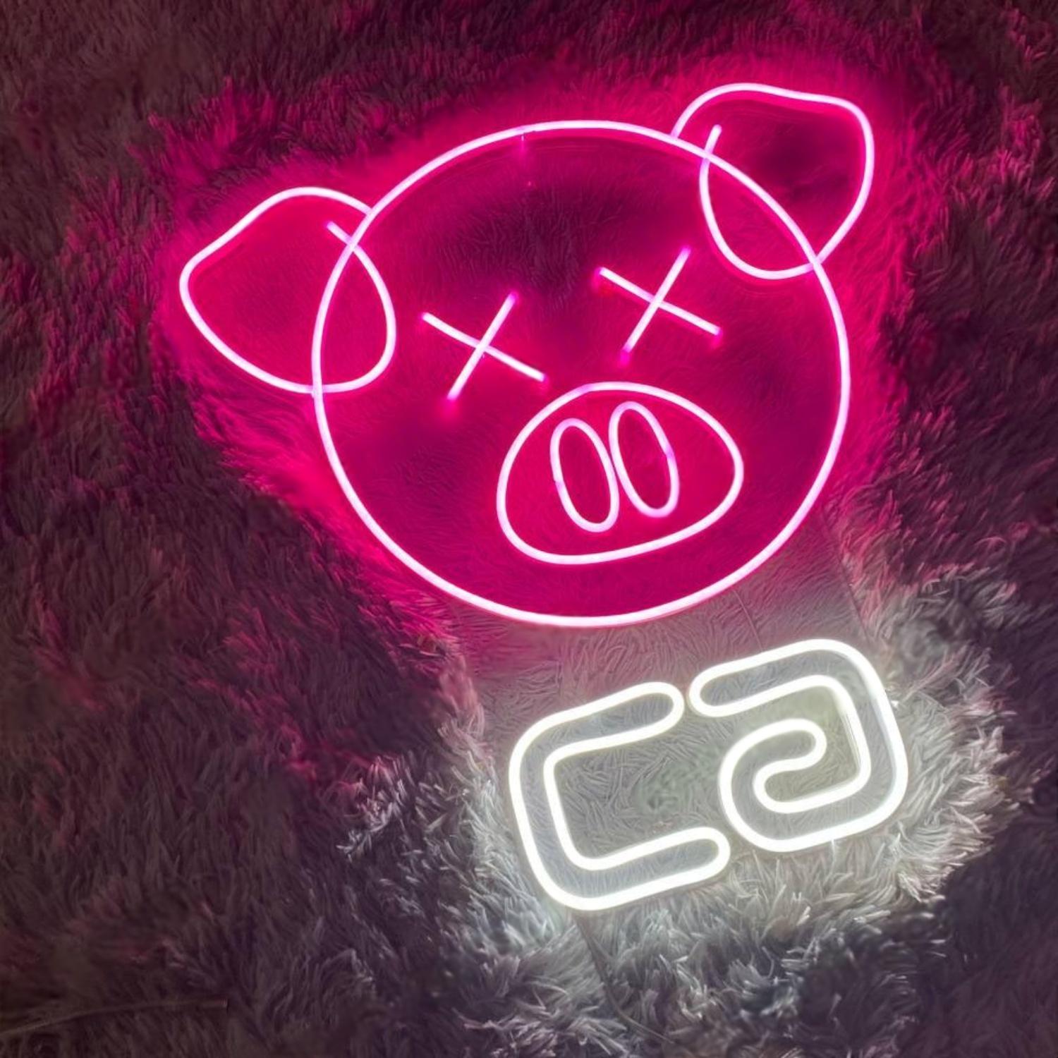 Bear Head Ca Blue White Led Neon Sign For Home Bar Cafe Decor | Shineneon