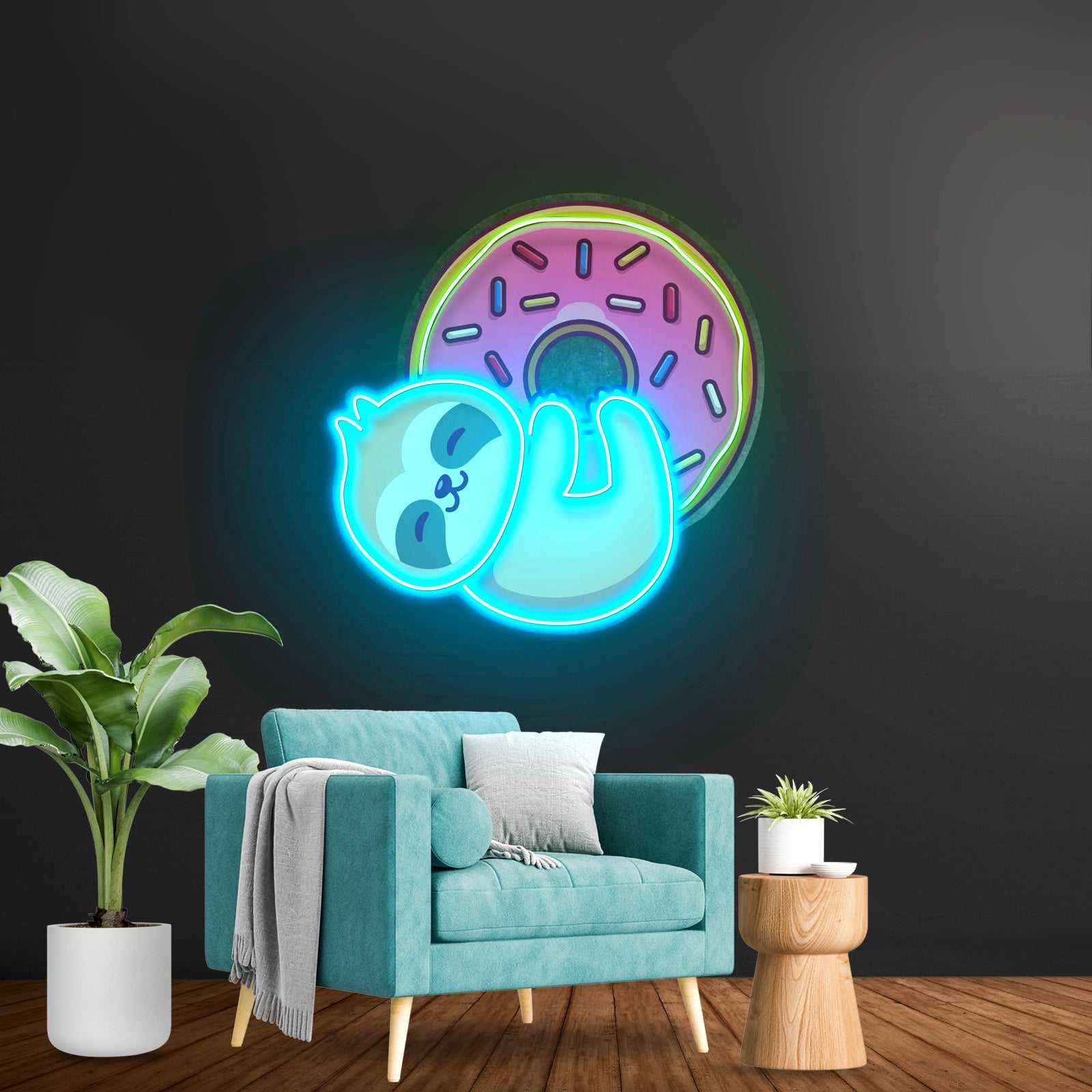 Bear Hugging Donuts Led Neon Sign Light Custom Led Signs - Shineneon