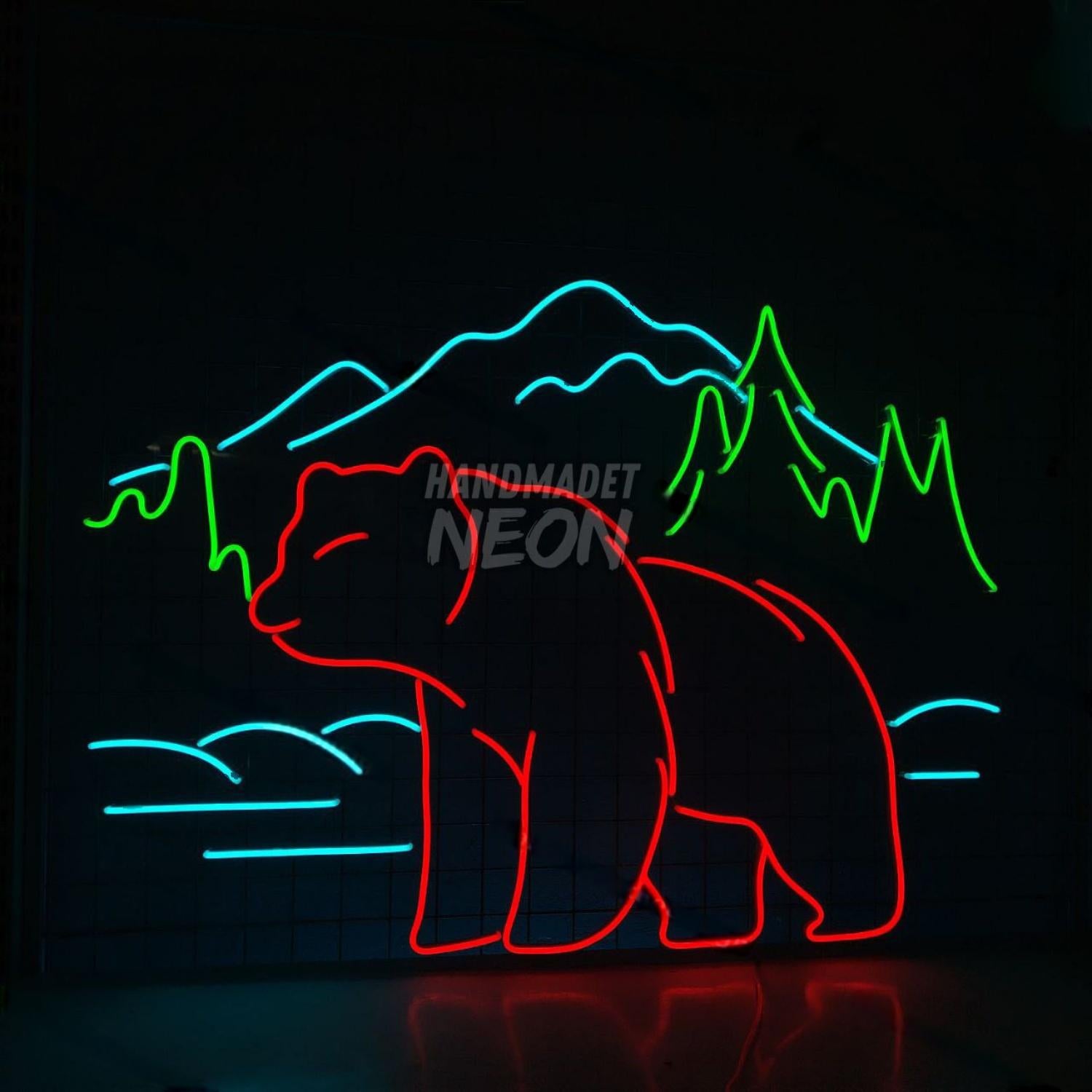 Bear In Mountain Led Neon Sign Led Decor | Shineneon