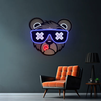 Bear Led Neon Artwork For Sale For Sale