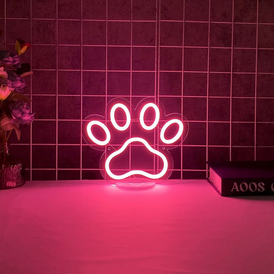 Bear Paw Mini Led Sign Business Neon Sign