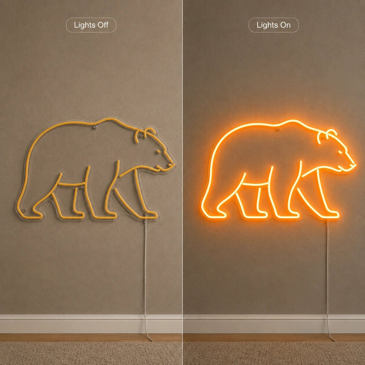 Bear Silhouette Wall LED Neon Sign - Shineneon
