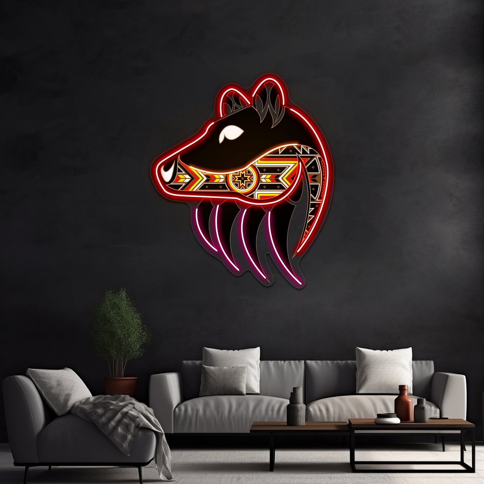 Bear Spirit Artwork Led Neon Sign