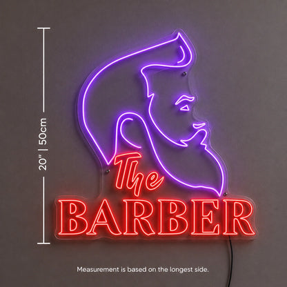 Bearded Barber Neon Sign LED Neon Sign size image