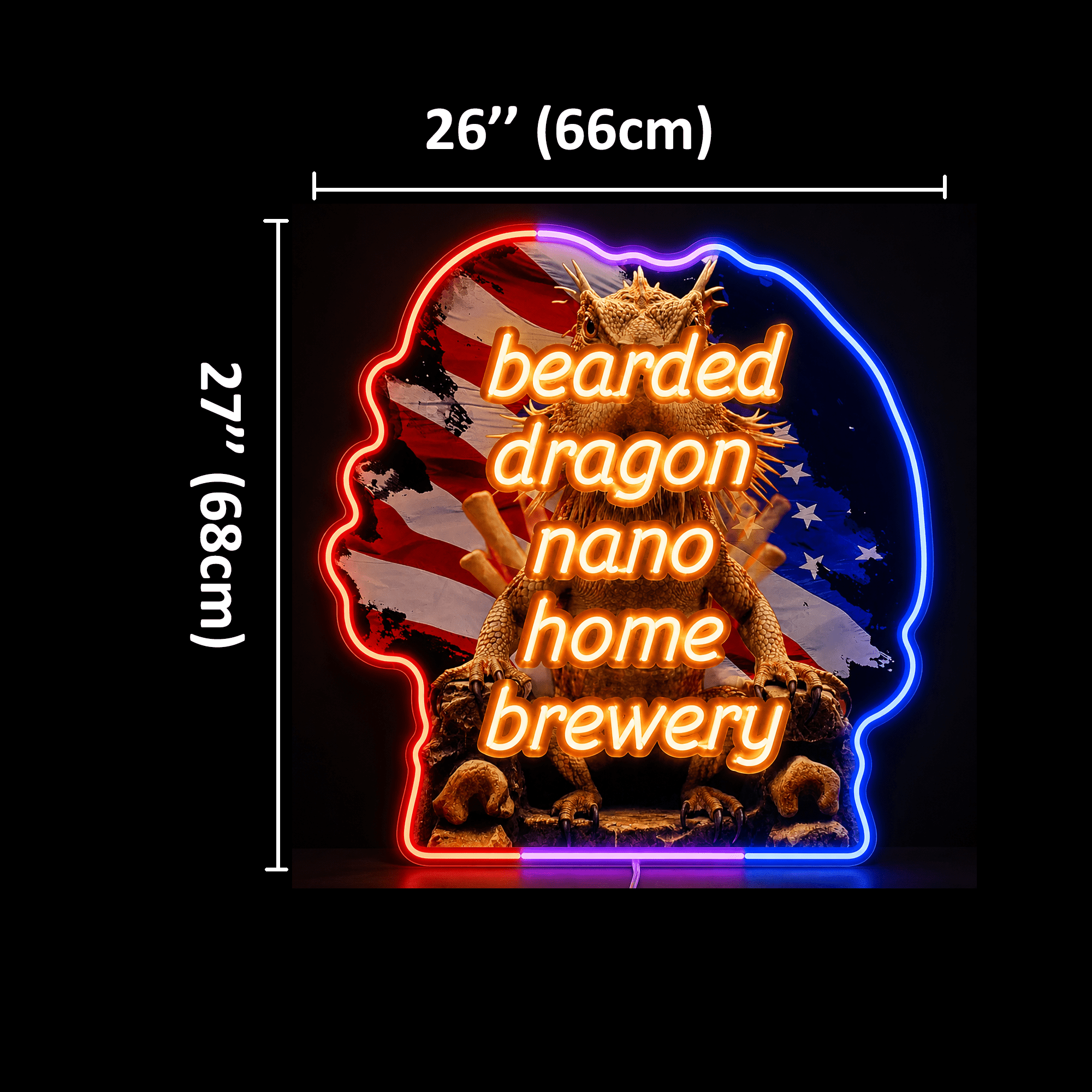 bearded dragon nano home brewery Custom LED Neon Sign - Shineneon