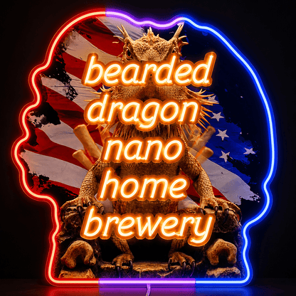 bearded dragon nano home brewery Custom LED Neon Sign - Shineneon