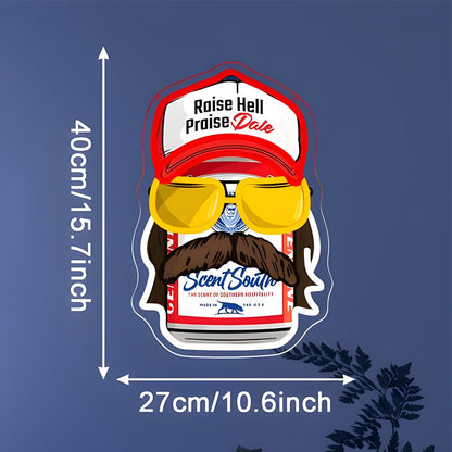 Bearded Racing Guy USB Led Neon Sign for Boys Room Man Cave Game Room & Birthday Gifts - Shineneon