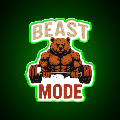 Beast Mode Cool Sign Gym Fitness Led Neon Sign Rgb Color