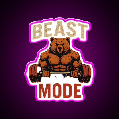 Beast Mode Cool Sign Gym Fitness Led Neon Sign Rgb Color