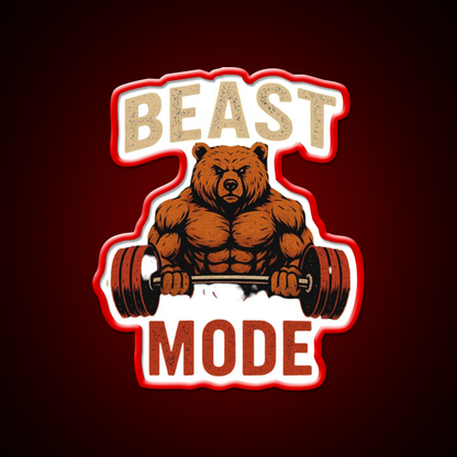 Beast Mode Cool Sign Gym Fitness Led Neon Sign Rgb Color