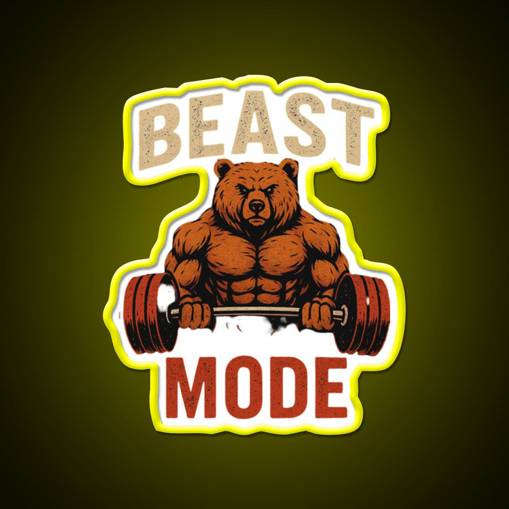 Beast Mode Cool Sign Gym Fitness Led Neon Sign Rgb Color