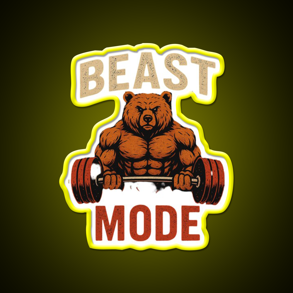 Beast Mode Cool Sign Gym Fitness Led Neon Sign Rgb Color