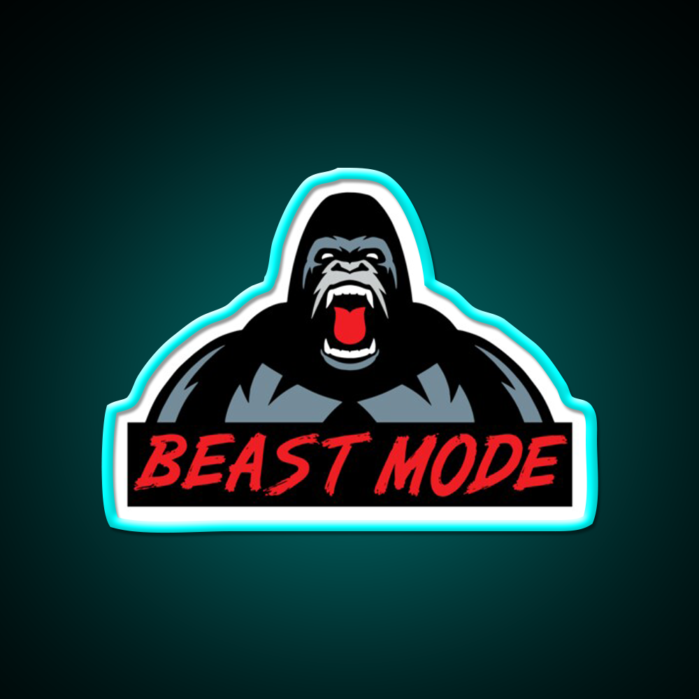 Beast Mode Gym Fitness Gorilla Gym Fitness Led Neon Sign Rgb Color