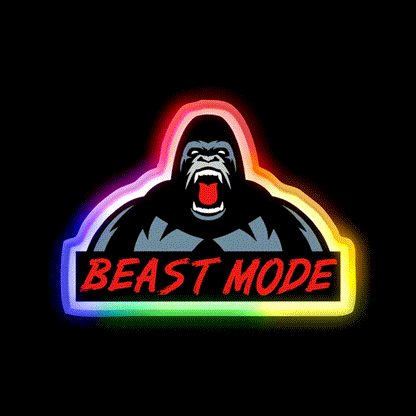 Beast Mode Gym Fitness Gorilla Gym Fitness Led Neon Sign Rgb Color