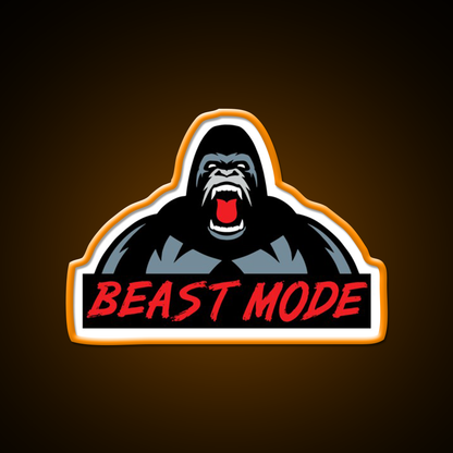 Beast Mode Gym Fitness Gorilla Gym Fitness Led Neon Sign Rgb Color