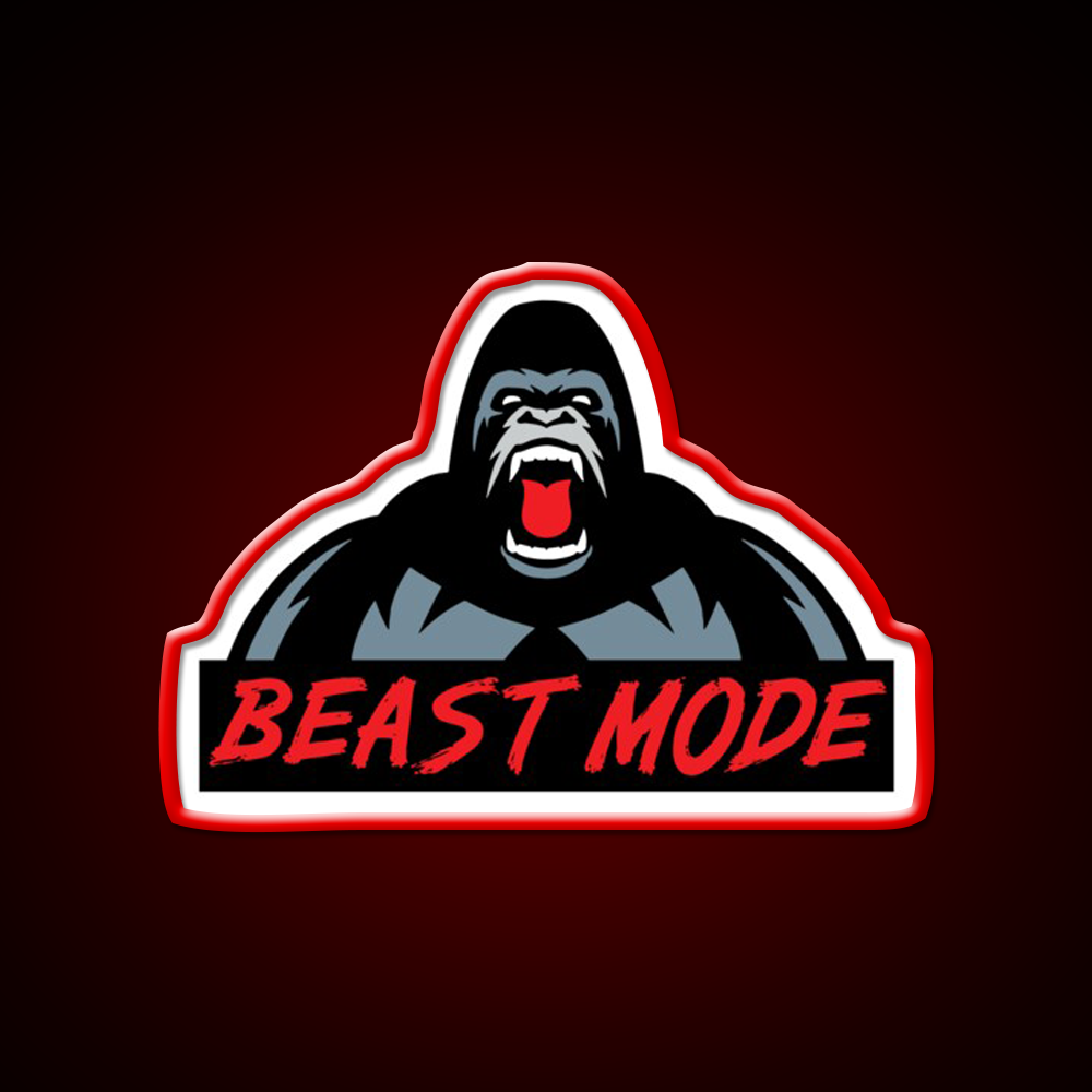 Beast Mode Gym Fitness Gorilla Gym Fitness Led Neon Sign Rgb Color