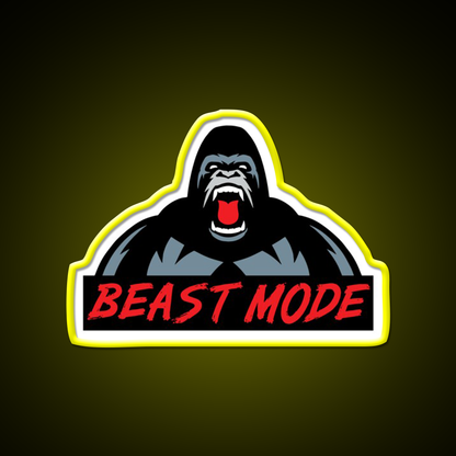 Beast Mode Gym Fitness Gorilla Gym Fitness Led Neon Sign Rgb Color