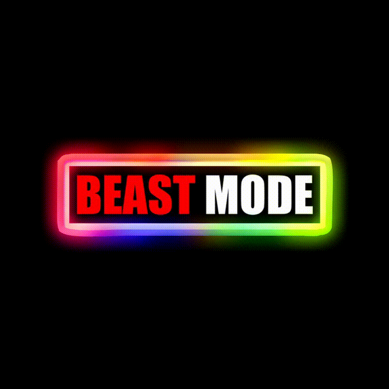 Beast Mode Gym Fitness Gym Fitness Led Neon Sign Rgb Color