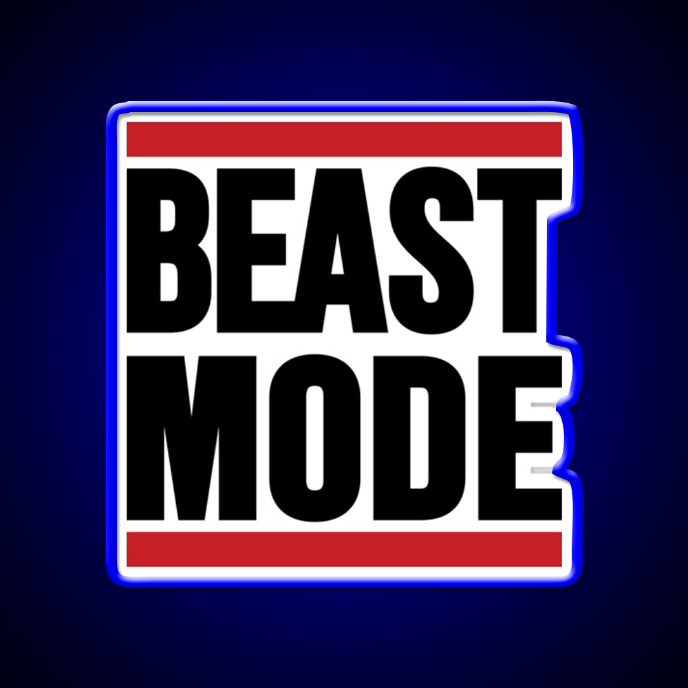 Beast Mode Gym Fitness Led Neon Sign For Workout Wall Rgb Color