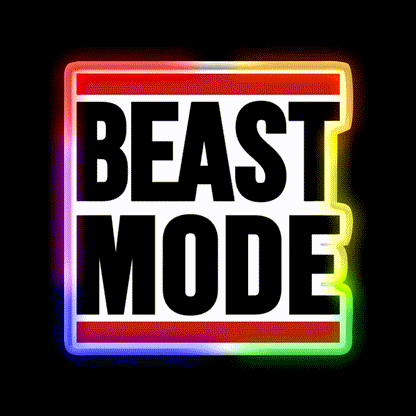 Beast Mode Gym Fitness Led Neon Sign For Workout Wall Rgb Color