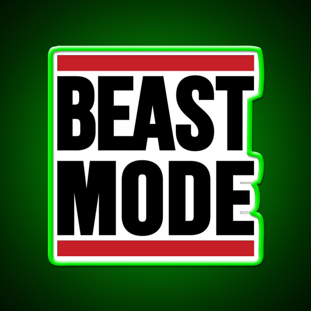 Beast Mode Gym Fitness Led Neon Sign For Workout Wall Rgb Color