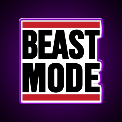 Beast Mode Gym Fitness Led Neon Sign For Workout Wall Rgb Color
