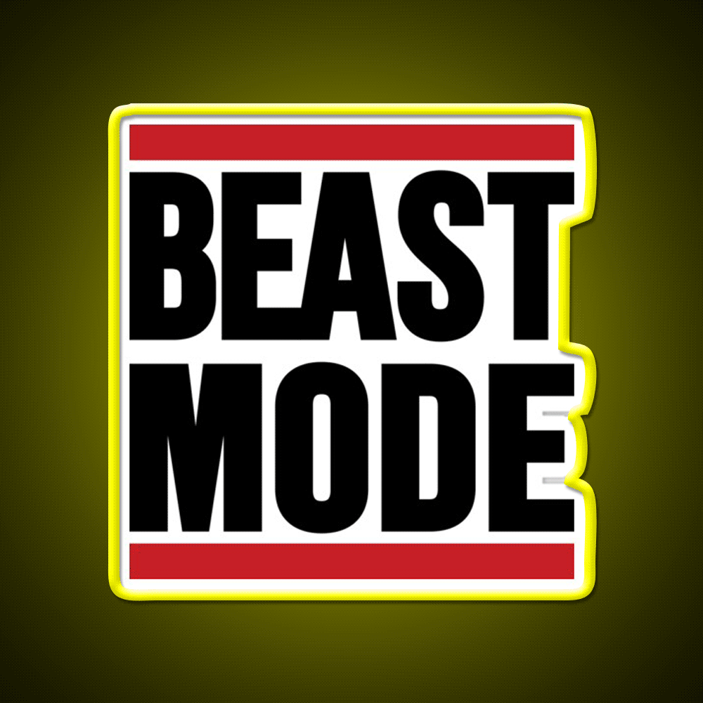 Beast Mode Gym Fitness Led Neon Sign For Workout Wall Rgb Color - Shineneon