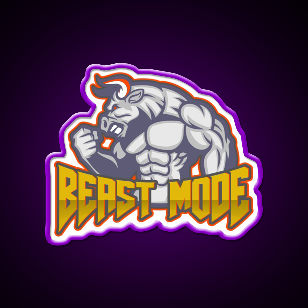 Beast Mode Gym Fitness Led Neon Sign Rgb Color