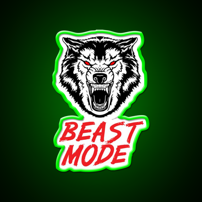 Beast Mode Gym Fitness Wolf Gym Fitness Led Neon Sign Rgb Color