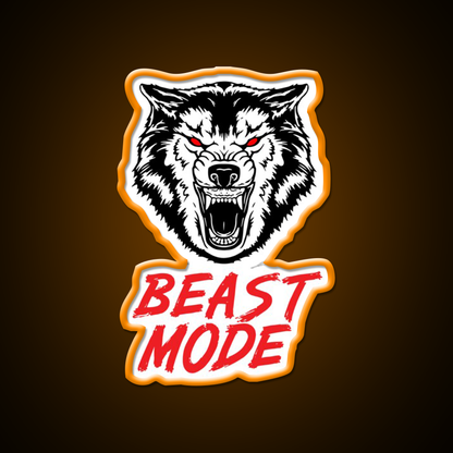 Beast Mode Gym Fitness Wolf Gym Fitness Led Neon Sign Rgb Color