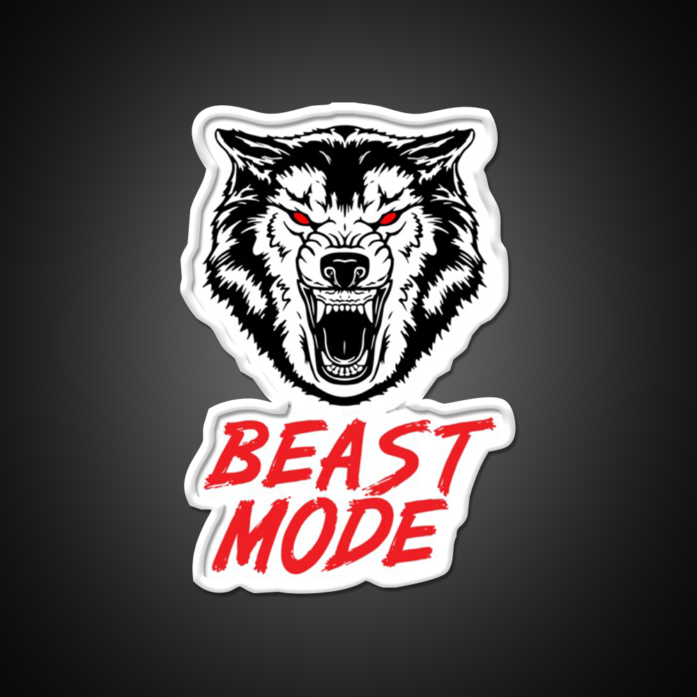 Beast Mode Gym Fitness Wolf Gym Fitness Led Neon Sign Rgb Color