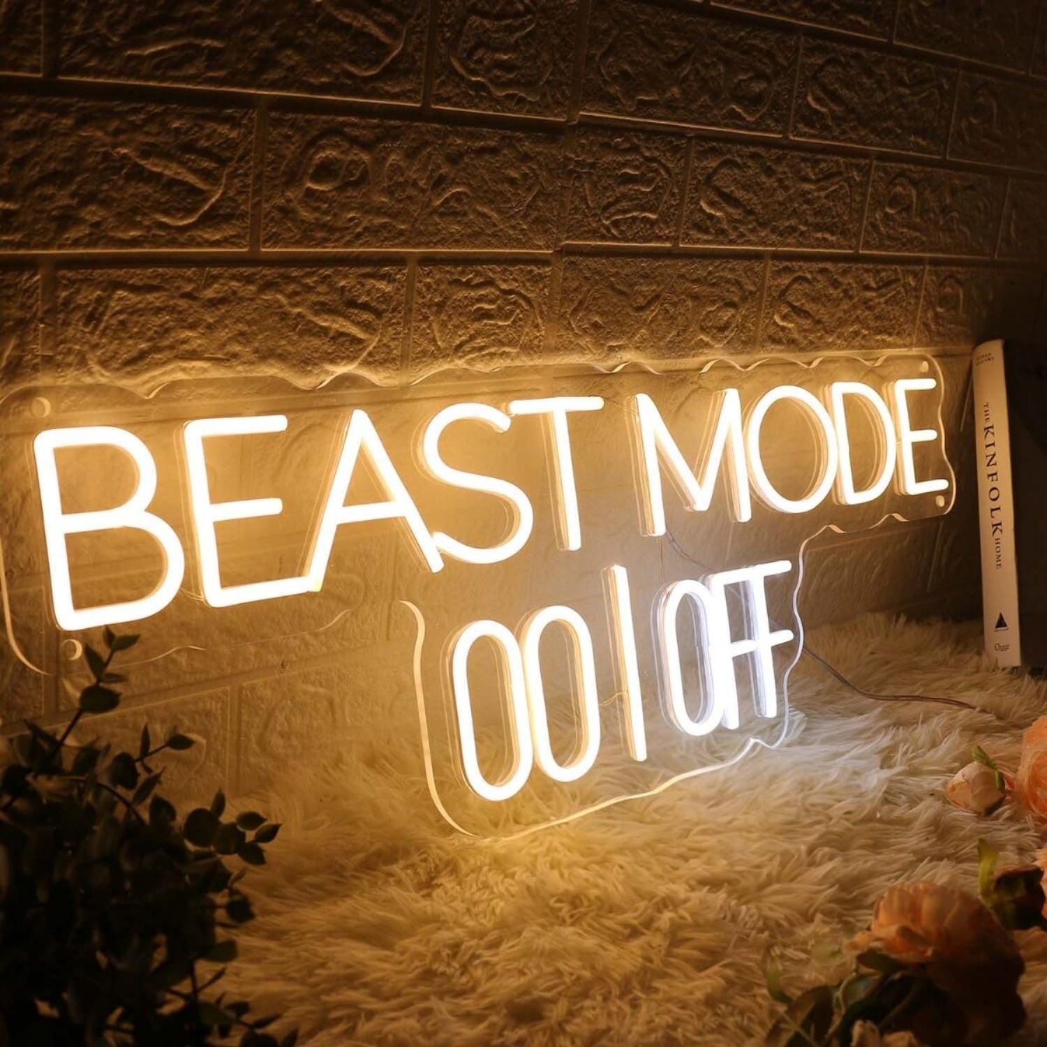 Beast Mode On Off Yellow Led Neon Sign - Shineneon