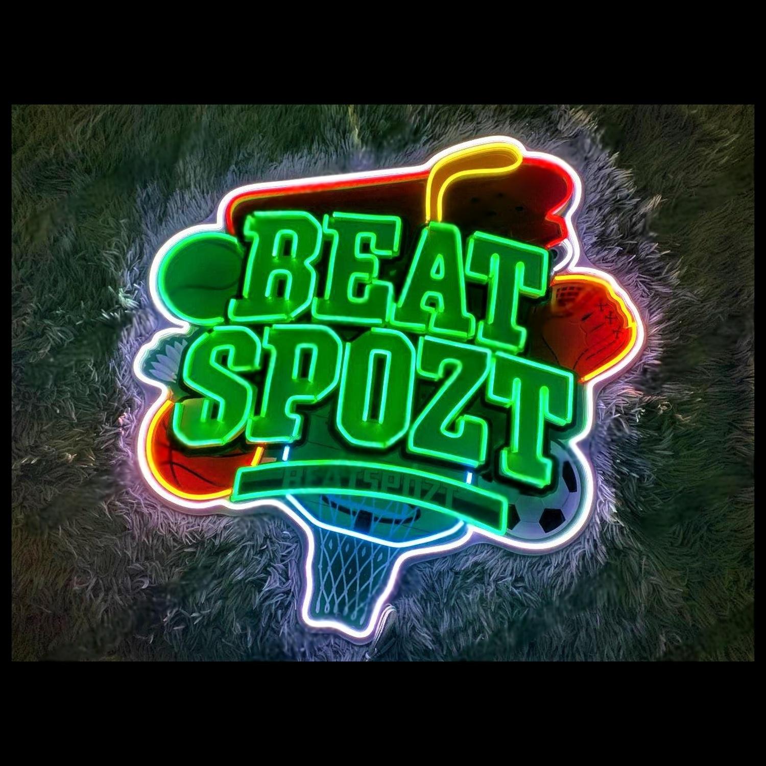 Beat Spozt Multi-Color Sports Led Neon Sign For Sports Bar Gym Decor | Shineneon