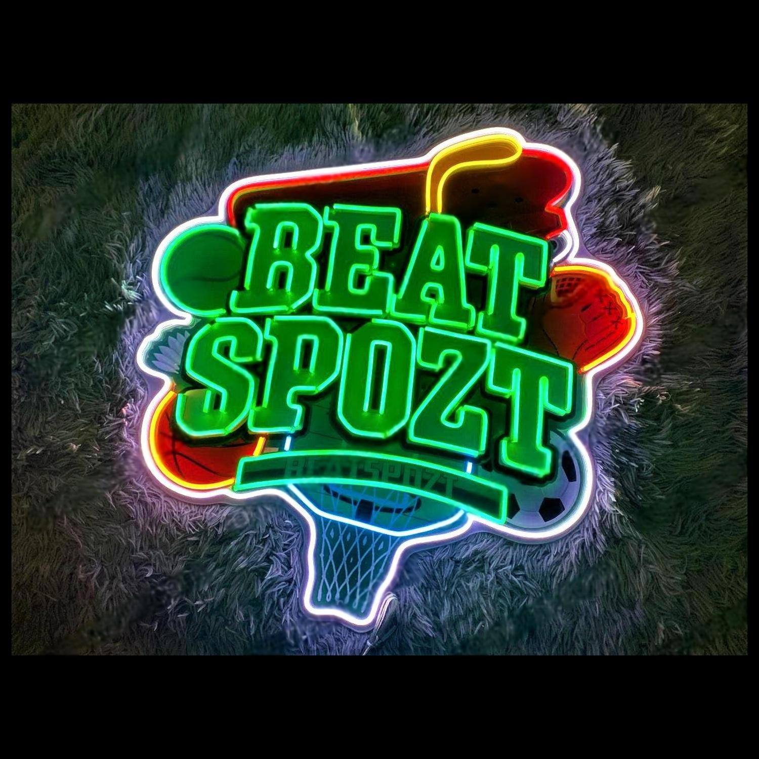 Beat Spozt Multi-Color Sports Led Neon Sign For Sports Bar Gym Decor | Shineneon