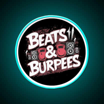 Beats And Burpees Gym Fitness Led Neon Sign Rgb Color