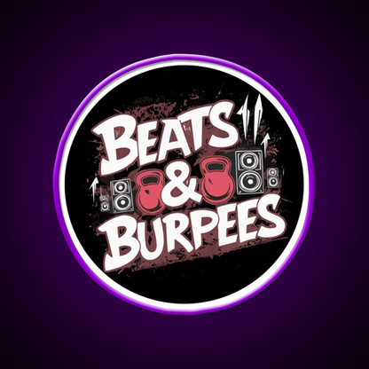 Beats And Burpees Gym Fitness Led Neon Sign Rgb Color